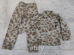 USMC P42 WW2 HBT Frogskin Camouflage Reversible Jacket TROUSERS SET SIZE L