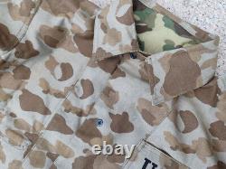 USMC P42 WW2 HBT Frogskin Camouflage Reversible Jacket TROUSERS SET SIZE L