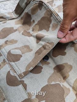 USMC P42 WW2 HBT Frogskin Camouflage Reversible Jacket TROUSERS SET SIZE L