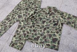 USMC P42 WW2 HBT Frogskin Camouflage Reversible Jacket TROUSERS SET SIZE L