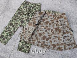 USMC P42 WW2 HBT Frogskin Camouflage Reversible Jacket TROUSERS SET SIZE L