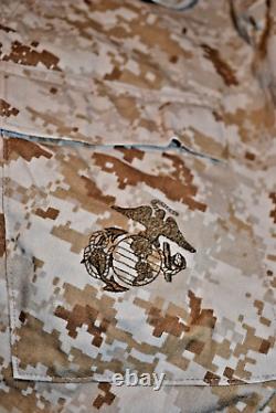 US Marine Corp MARPAT Desert Camo Blouse Large Reg & Trousers Med Reg (2 Sets)