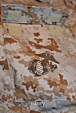 US Marine Corp MARPAT Desert Camo Blouse Large Reg & Trousers Med Reg (2 Sets)