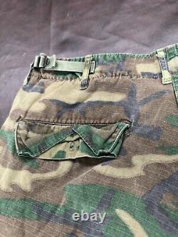US Military Vietnam Era Jacket Pants Hat Set Camouflage Ripstop Shirt BS7