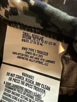 US Navy Hood Jacket Trousers Set USN Digital Camo Work Parka Mens Small Regular