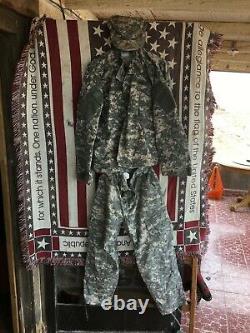 U. S. Army Combat Camouflage Uniform Complete 3-pc Set! Size LARGE