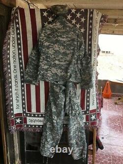 U. S. Army Combat Camouflage Uniform Complete 3-pc Set! Size LARGE