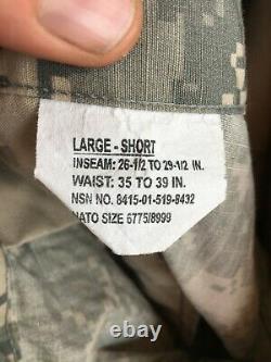 U. S. Army Combat Camouflage Uniform Complete 3-pc Set! Size LARGE