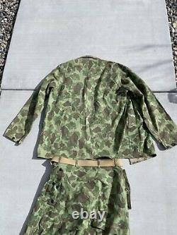 U. S Marine Corp. WW 11 Reversable Camouflaged Uniform Matching Set Original