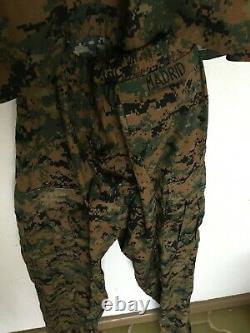 U. S. Marine Maternity Woodland MARPAT Camouflage Uniform Set Name MADRID S-Reg