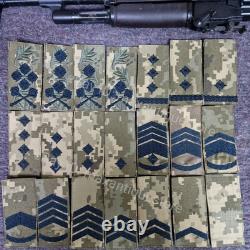 Ukrainian Army Rank Shoulder Boards Pixel Camo Military Epaulettes Full Set