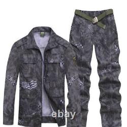 Unisex Camouflage Uniforms Military Python Pattern Suits Tactical Jacket & Pants