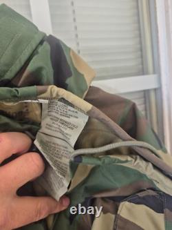 Unused OLD STOCK BDU Goretex Parka / Pants Set Cold Wet Weather Camo Large Long
