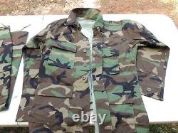 Us Army Usmc Woodland Bdu Camo Camouflage Shirt Trousers Pants Set Medium Nwt