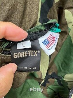 Usgi Ecwcs Gore Tex Cold Weather Reversible Woodland/desert Camo Set Large