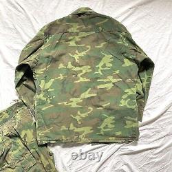 Vietnam ERDL Camo Trousers Pants & Slant Jungle Jacket Combat Set Named USN Navy