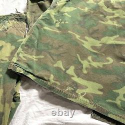 Vietnam ERDL Camo Trousers Pants & Slant Jungle Jacket Combat Set Named USN Navy