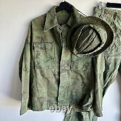 Vietnam War ARVN Invisible ERDL Camo Uniform Set Jacket Pants Boonie Hat