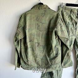 Vietnam War ARVN Invisible ERDL Camo Uniform Set Jacket Pants Boonie Hat