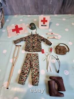 Vintage Original Action Man Army Medic Uniform bundle Nice Camouflage Set