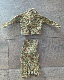 Vintage Rare 1964 G. I. Joe Marine Camouflage Uniform With Stitched Front Pockets