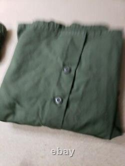 Vintage US Army Green Fatigues Set Pants & Shirt 1970s Vietnam Era