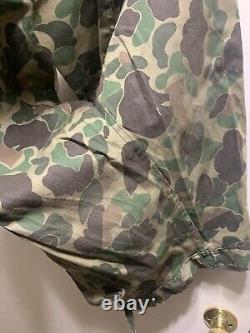Vintage US military HBT Duck Camouflage top & bottom uniform set Post war Nam