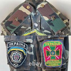 Vintage Ukrainian army military border guard uniform set. Rank major