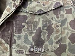 Vintage Usmc Korean War Frogskin Duck Camo Jacket Pants Set Army