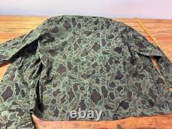 Vintage Usmc Korean War Frogskin Duck Camo Jacket Pants Set Army