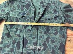 Vintage Usmc Korean War Frogskin Duck Camo Jacket Pants Set Army