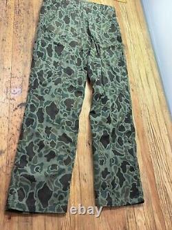 Vintage Usmc Korean War Frogskin Duck Camo Jacket Pants Set Army