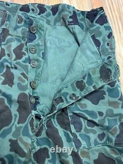 Vintage Usmc Korean War Frogskin Duck Camo Jacket Pants Set Army