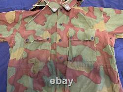 Vtg 60s Italian Army Paratrooper 3 pc. Camouflage M29 set. Jacket, pants & hood