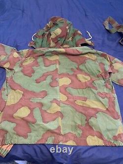 Vtg 60s Italian Army Paratrooper 3 pc. Camouflage M29 set. Jacket, pants & hood