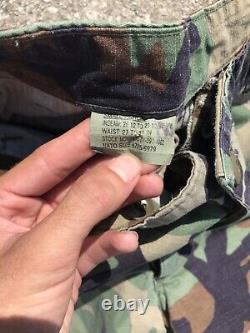 Vtg Mens Us Army Full Set Camouflage Camo Uniform Small Cold Weather Field