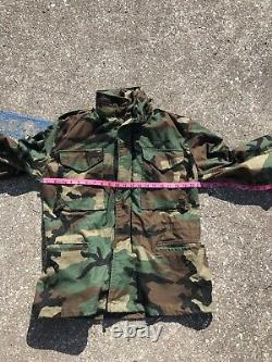 Vtg Mens Us Army Full Set Camouflage Camo Uniform Small Cold Weather Field