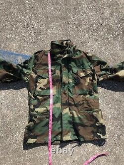 Vtg Mens Us Army Full Set Camouflage Camo Uniform Small Cold Weather Field