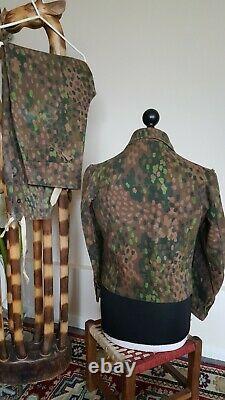 WW2 German camouflaged HBT Panzer uniform set