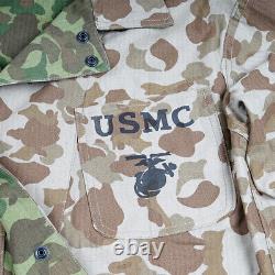 WW2 US USMC HBT Pacific camouflage Uniform Army Set Cotton (NO shoes, NO Helmet)