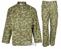 WW2 Us Marine Corps Army Pacific Camouflage Jacket & Trousers Uniform Set L