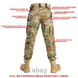 Waterproof Mens Tactical Shirt Pants Combat G3 Army Military Uniform Hiking BDU