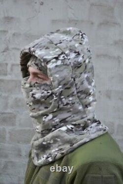 Winter fleece set hat balaclava camouflage multicam winter tactical military UA