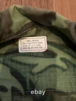 1968 Vietnam Camouflage Tropical Combat Veste Pantalon Pantalon Set Jungle Shirt