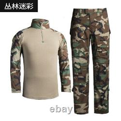 2pcs Hommes Militaires Tactique De Combat Uniformes Ensembles Camo Army Shirt Pantalon Extérieur Hot