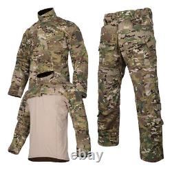 3 PCS Chemises tactiques pour hommes Veste Pantalons Airsoft Combat Armée Militaire Uniforme Camouflage