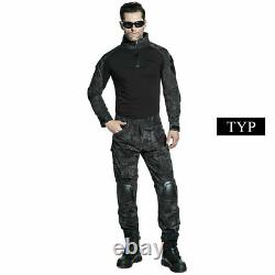Army Combat Uniforme Chemise + Pantalons Pads Set Army Camouflage Outdoor Wear Coat