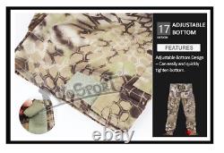 Camouflage Hunting Tactical Clothes Uniform Knee Pad Pants Chemise À Manches Longues Ensemble