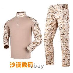 Chemise de camouflage Pantalons Uniformes tactiques Vêtements Protège-genoux Ensemble tactique