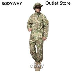 Chemise de combat militaire pour homme Tenue tactique de l'armée Homme Ensemble de vêtements de camouflage